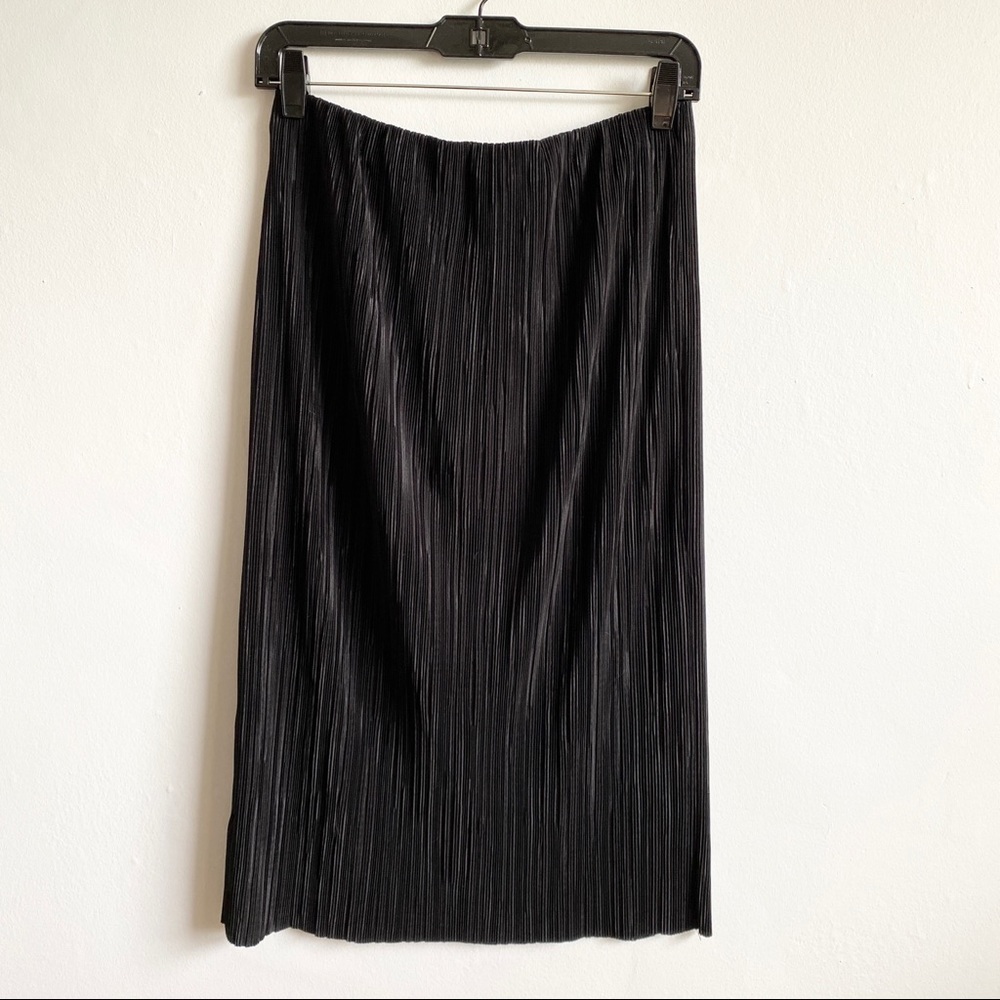 Black pleated mid length skirt from Topshop size US6